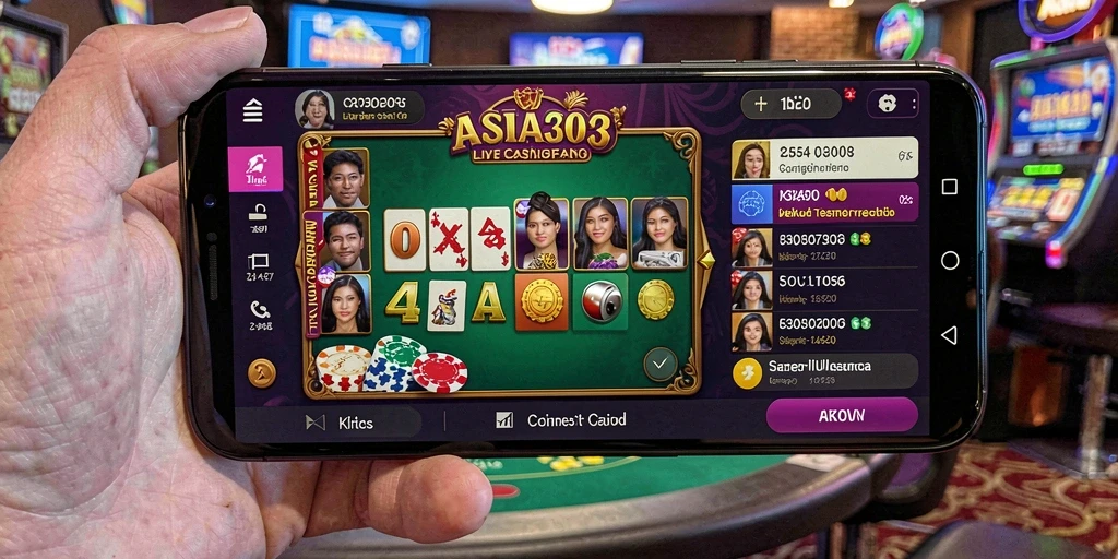 Tampilan gameplay mendebarkan dalam aplikasi Live Casino ASIA303.