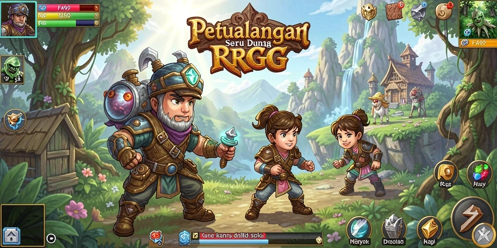 Screenshot menampilkan aksi seru dalam game RPG FA99.