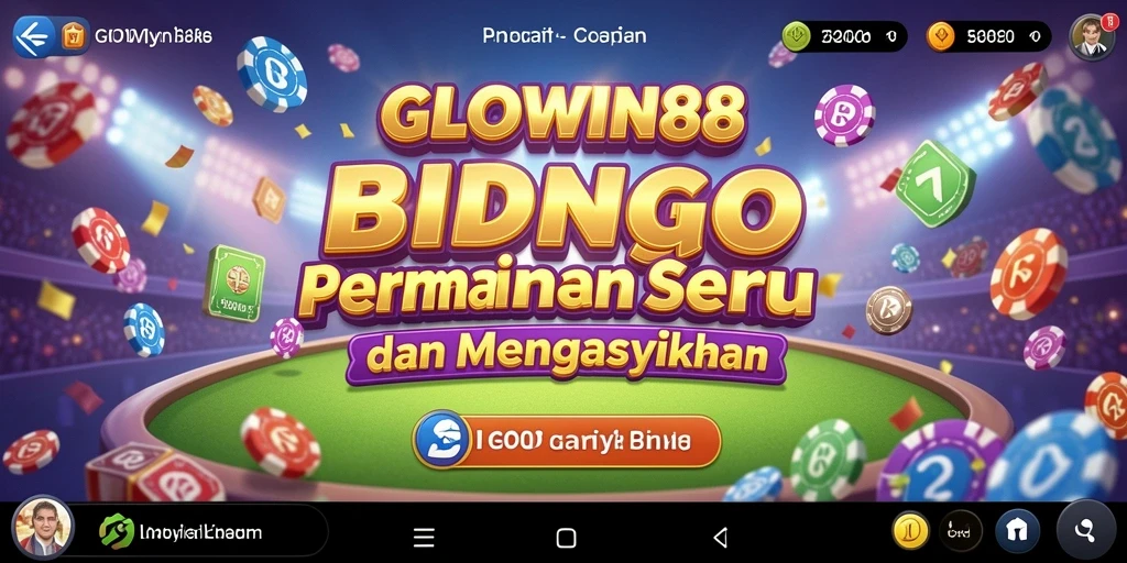 Tampilan gameplay seru pada GLOWIN88 dengan berbagai kartu Bingo.