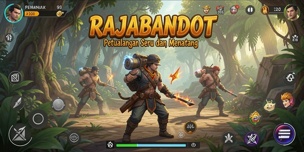 Tampilan gameplay <strong>RAJABANDOT</strong> yang penuh aksi dan eksplorasi.