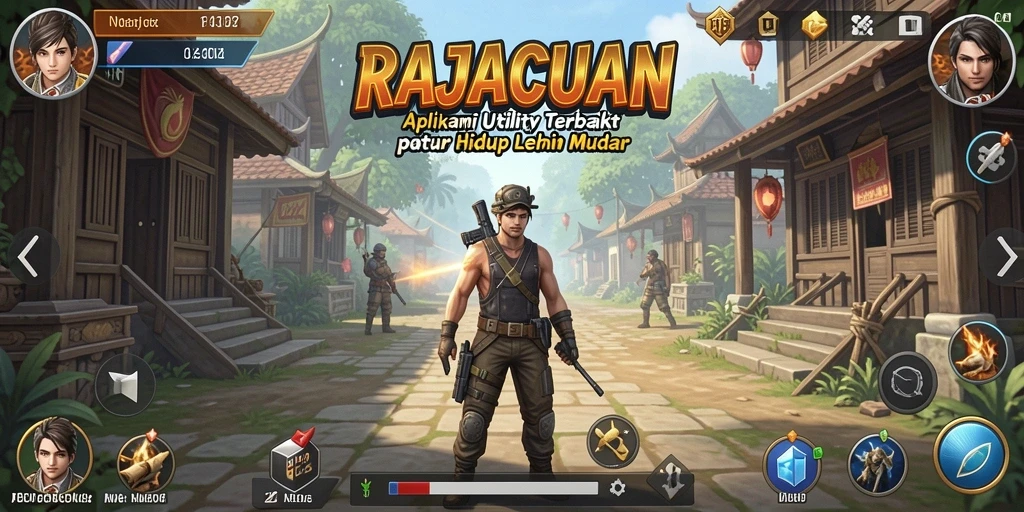 Tampilan screenshot RAJACUAN menunjukkan antarmuka aplikasi utility yang ramah pengguna.