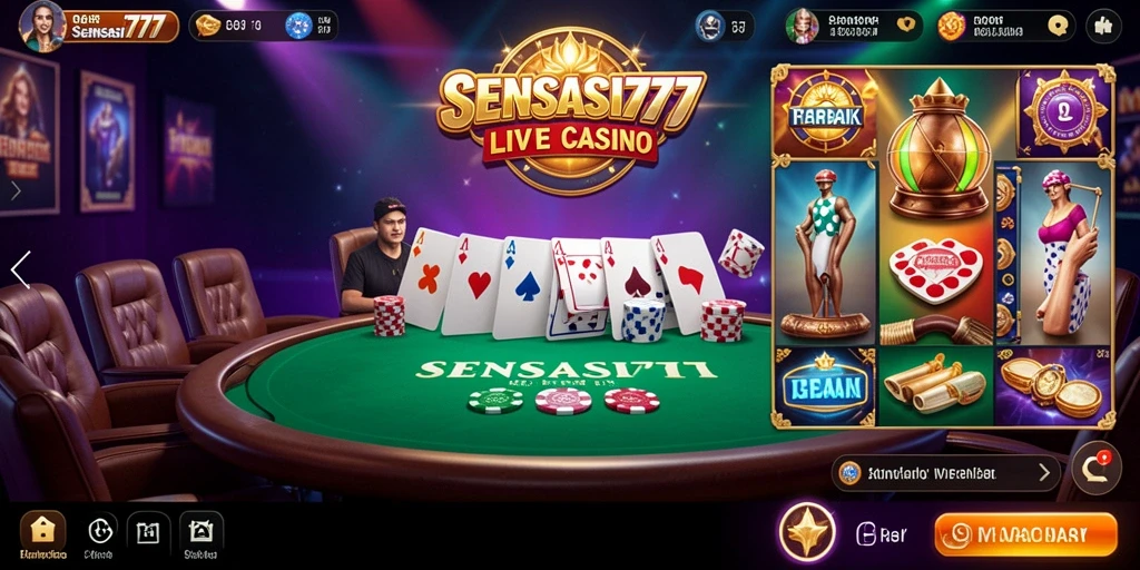 Gameplay Live Casino yang mengasyikkan dengan dealer langsung dan interaksi sosial.