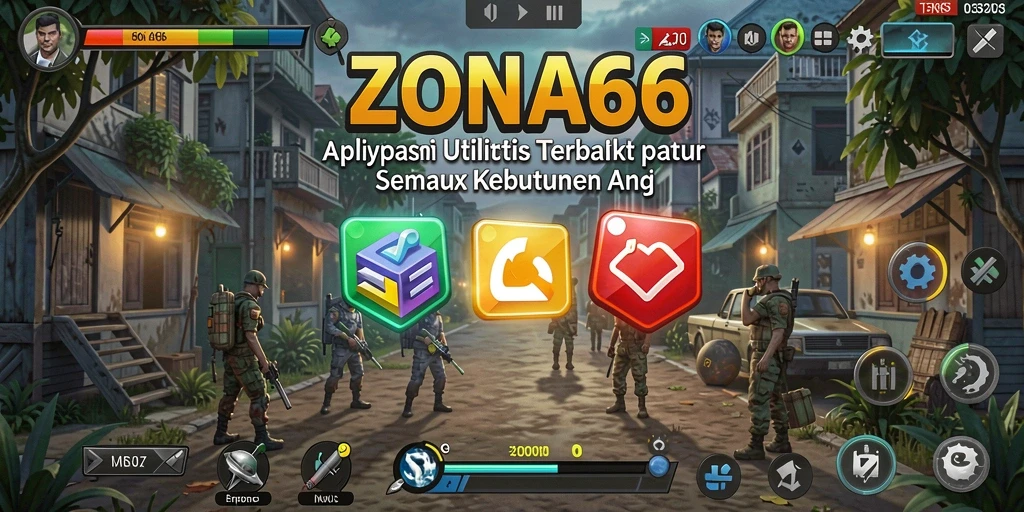 Tampilan antarmuka pengguna ZONA66 yang sederhana dan efisien.